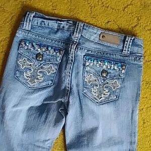 Antique Rivet embellished skinny jeans